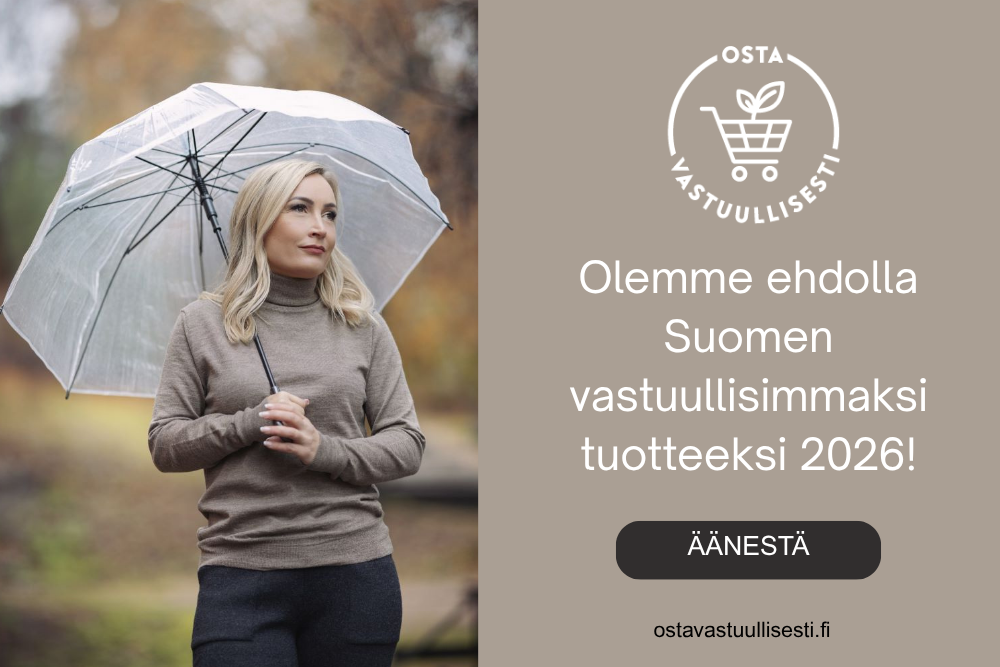 Äänestä Ruukin Kehräämön Alpaca Royal -neuleet Suomen vastuullisimmiksi tuotteiksi