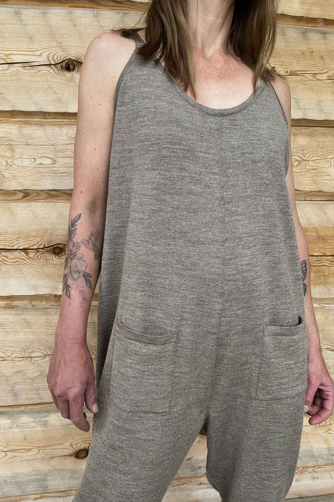 Alpakkahaalari jumpsuit lappuhaalarit naiset