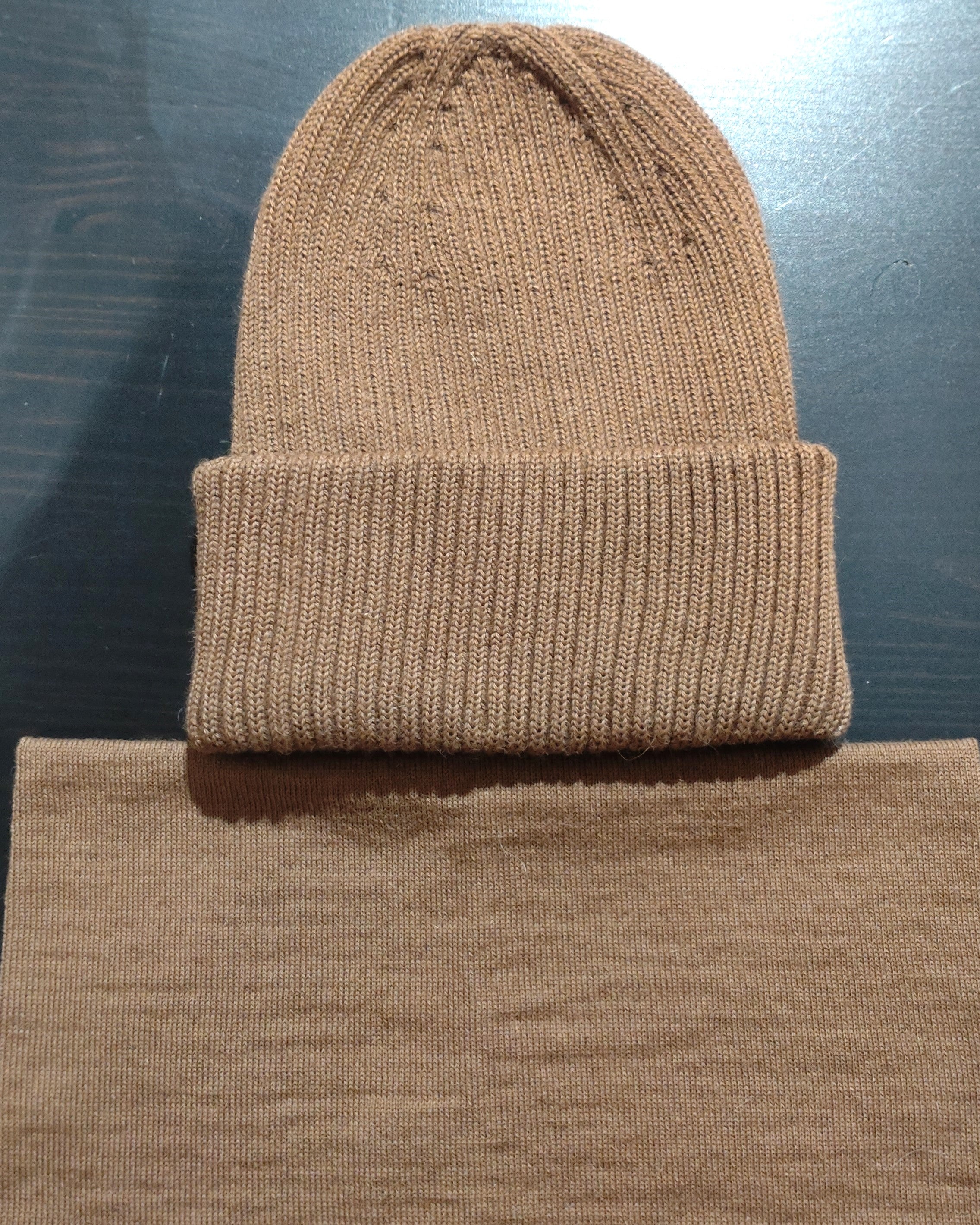 Alpaca Royal tube scarf and beanie