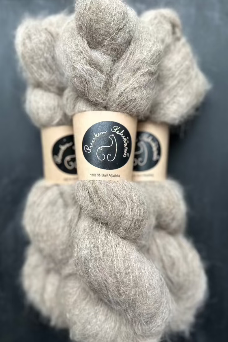 Suri alpakkalanka ruusunharmaa